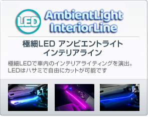 極細LEDアンビエントライトインテリアライン