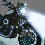 H-Dスポーツスター専用HIDキット【デュアルフォーカスH4 HI/LO】15000K MOTO