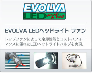 エボルヴァ LEDヘッドライト トップファン